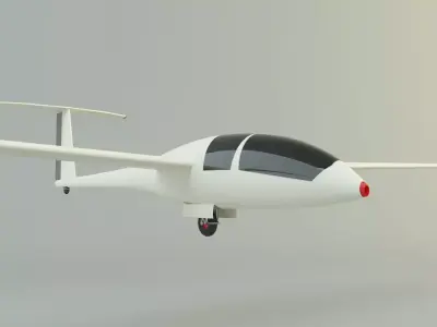  Glider plane small plane 3d model 3D model