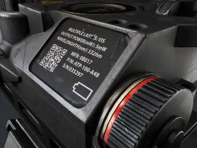 Tactical laser flashlight Low-poly 3D model