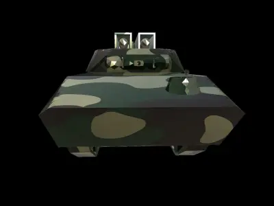 Dominion Sentinel A 3D Masterpiece of Military Might Low-poly 3D model