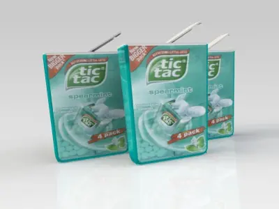 Tic Tac spearmint Free 3D model