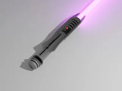 Darth Revan Lightsaber Low-poly 3D model
