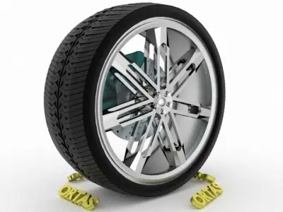 ORTAS CAR WHEEL RIM 139 GAME READY WHEEL RIM TIRE 3D model