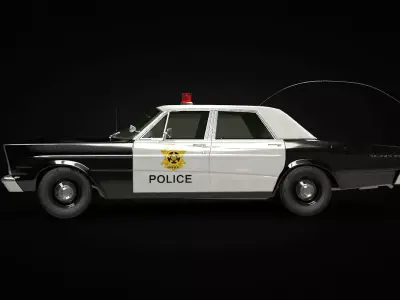 Galaxie 66 Police Car 3D model