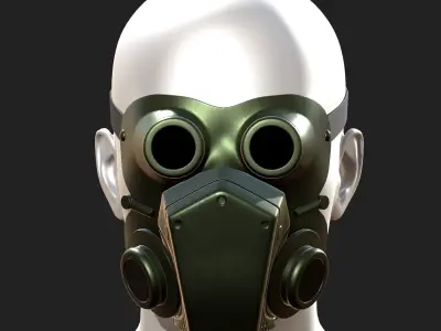 Mask helmet scifi military futuristic  Low-poly 3D model