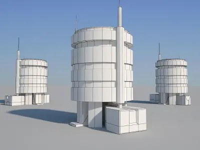 Industrial Building 09 Low-poly 3D model