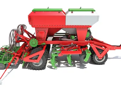 Trailed Planter Seeder 3D model purchase