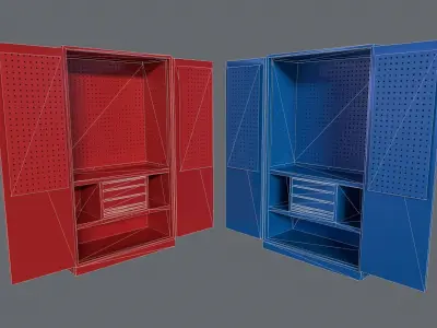 Tools  Cabinet Low-poly 3D model