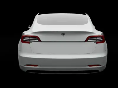 Tesla model 3 Realistic car 3D model