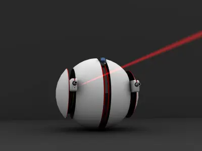 Robot BallR12 Free low-poly 3D model