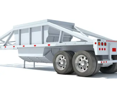 Bottom Dump Trailer 3D model