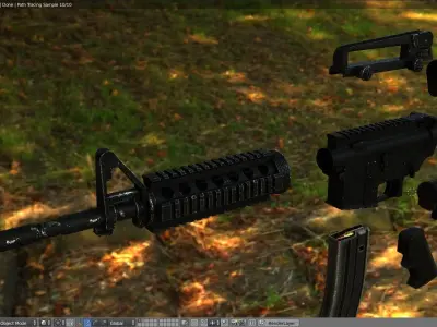 - PBR - M4A1 Crabine Low-poly 3D model