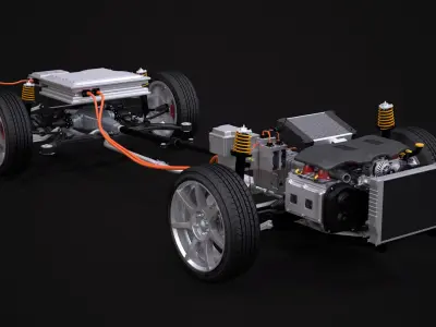 4x4 Hybrid Suspension 3D model purchase