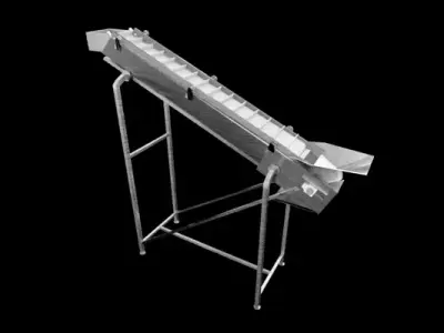 Plastic Modular Belt Elevator Low-poly 3D model