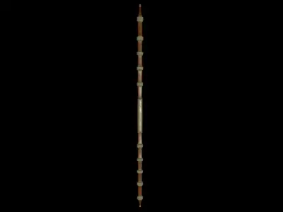 lowpoly Native American bow Low-poly 3D model