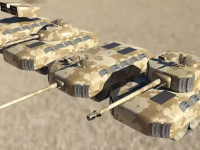 Tanks Low-poly 3D model by studiokom