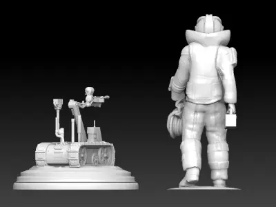 Next Generation EOD Tech and Talon Robot  Keyed 3D Print Model 3D print model