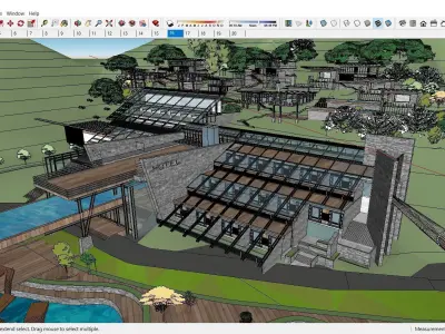 Sketchup Recreational Tourism building B10 3D model