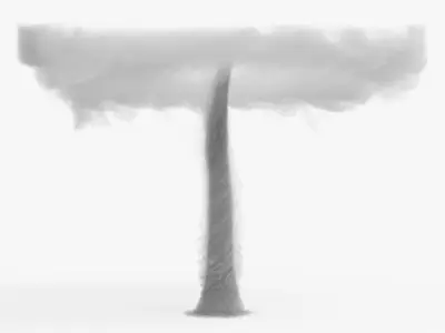  Tornado Funnel with Storm Cloud VDB Animated for Blender 