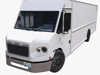 Freightliner step van Low-poly 3D model