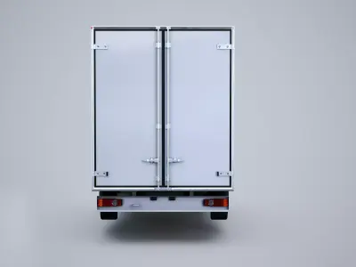 Refrigerated Van Box Structure Low-poly 3D model