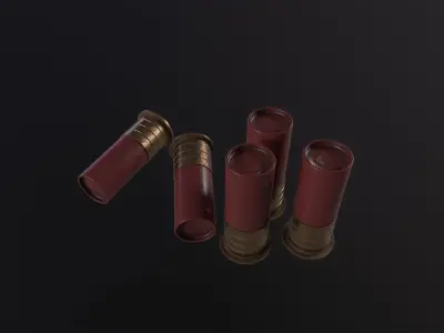Shotgun shells 3D Model Low-poly 3D model