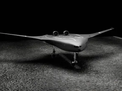 futuristic stealth jet drone  Concept Military Aircraft 3D Model 3D model