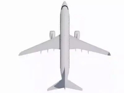 Commercial Airline Low-poly 3D model