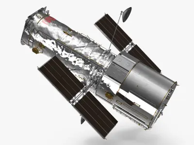 James Webb and Hubble Space Telescopes 3D model