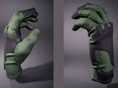 Gloves Qa Free 3D model