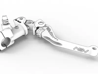 Brembo 19 RCS with ASV CNC Lever 3D model