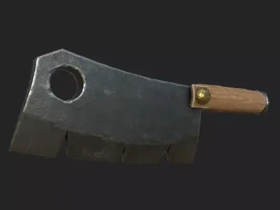 Butcher Knife Free low-poly 3D model