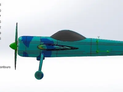 Yak - 55 Flow simulation  using solidworks  Free 3D model