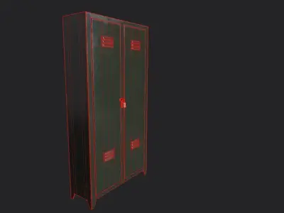 locker metal Free 3D model