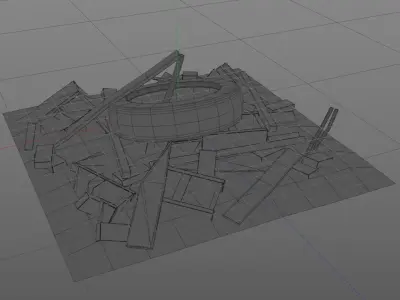 Scrap asset Low-poly 3D model
