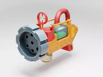 Slime Gun Low-poly 3D model