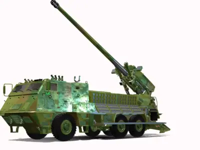 astros 2020 6x6 obuseiro autopropulsado avibras  Low-poly 3D model
