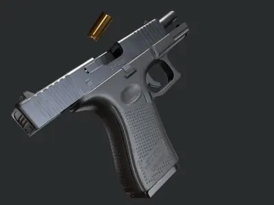 Glock G19 Low-poly 3D model