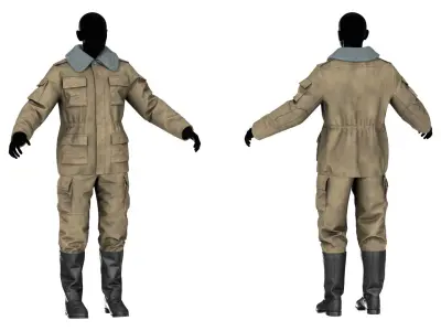 SOVIET UNIFORM M88 Low-poly 3D model