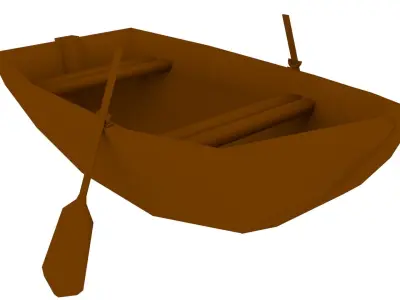 Low poly Boat 3d model Low-poly 3D model