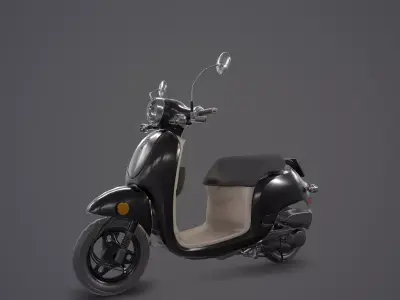 Game Ready Motorcycle scooter Low-poly 3D model