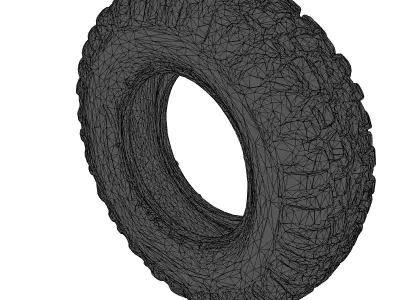 Detailed OffRoad Super Swamper Tire 3D model