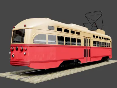 PCC SNCV Tram Low-poly 3D model