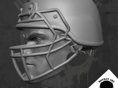 Grid Iron head for 6 inch Action Figures 3D print model