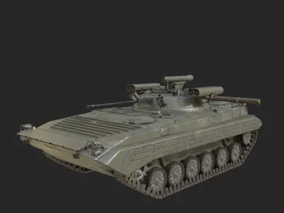 5 coatings of Russian BMP2M BMP-2M infantry fighting vehicle Low-poly 3D model