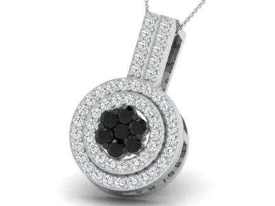pendant 15 cad files color stone part 03 3D print model