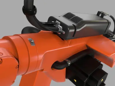 KUKA Hybrid Laser welding Robot IK and FK 3D model