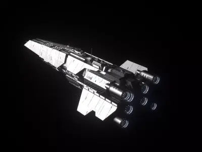 Halberd Class Light Destroyer 3D model