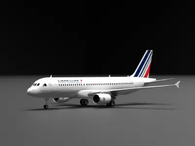 Airbus A320  AirFrance Livery 3D model