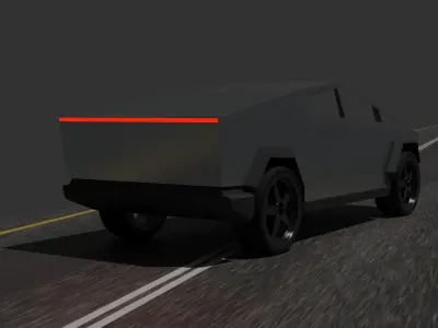 Tesla Cybertruck 3D Model  Low-poly 3D model