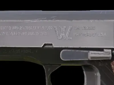 Pistol Low-poly 3D model get